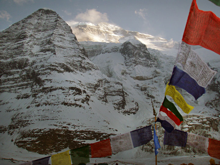 Dhaulagiri desde el campamento base. Expedición del 2008. Foto: Colección Christian Vitry