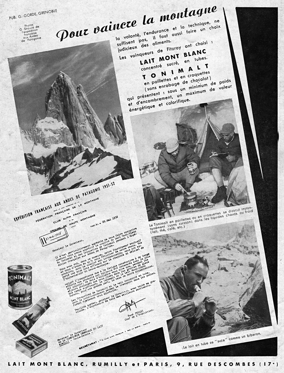 Revista "La Montagne" Ascensión al Fitz Roy Julio 1952 Francia