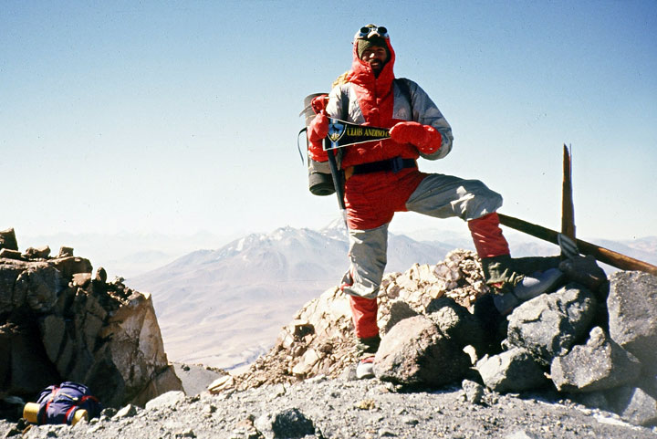 Jorge Tarditti en la cumbre del Socompa