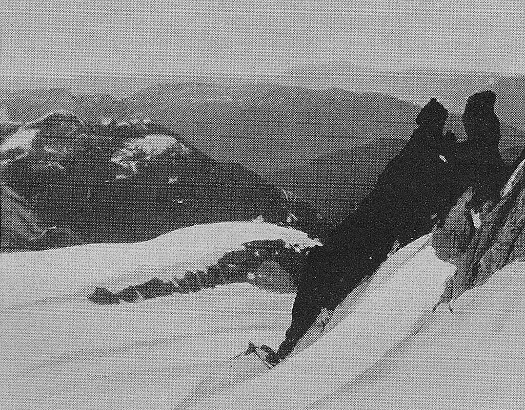 Ascensión al Tronador, flanco meridional del macizo (año 1917)