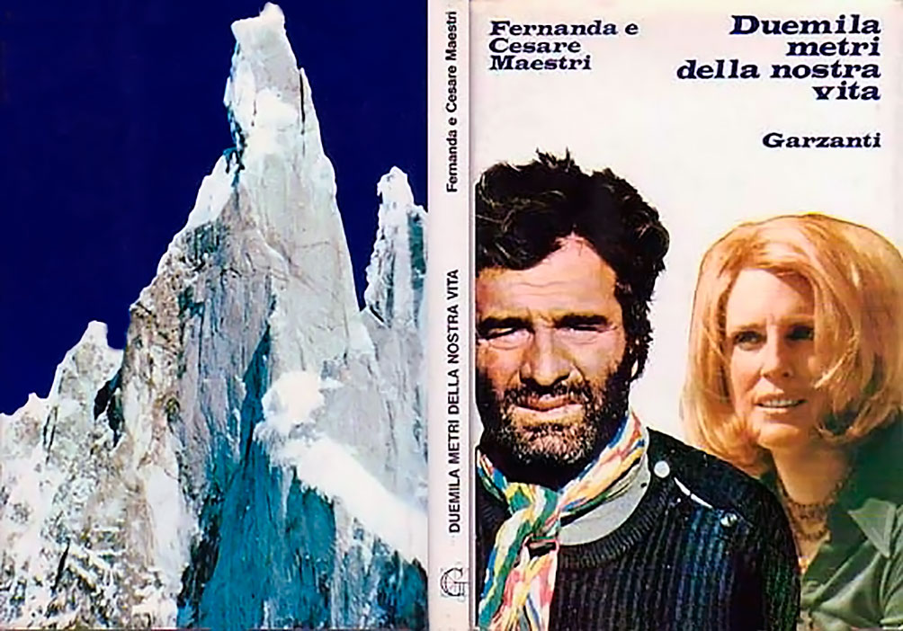 Tapa y contratapa del Libro Dos Mil Metros de Nuestra Vida. Primera edición, 1972. Libro de Montaña