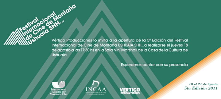 Invitación al Festival Internacional de Cine de Montaña Ushuaia SHHH...