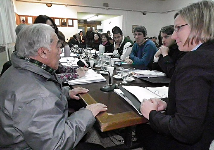 Barrientos, Olivieri, Enevoldsen frente al Club Andino Bariloche, 2011. Foto: Club Andino Bariloche