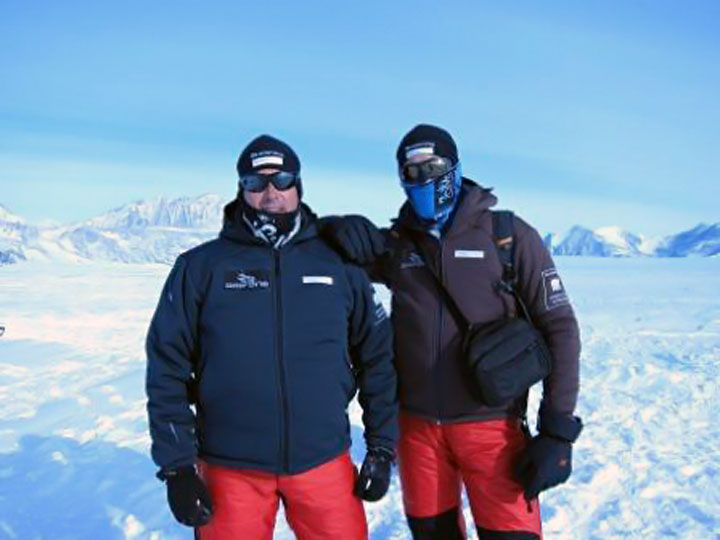 Carles Gel y Albert Bosch en la Antártida. Foto: Albert Bosch