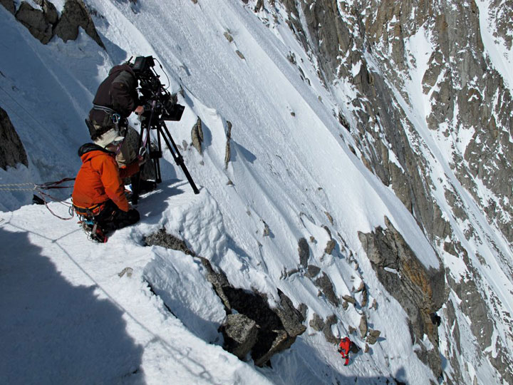Durante el rodaje de la película "Messner"
