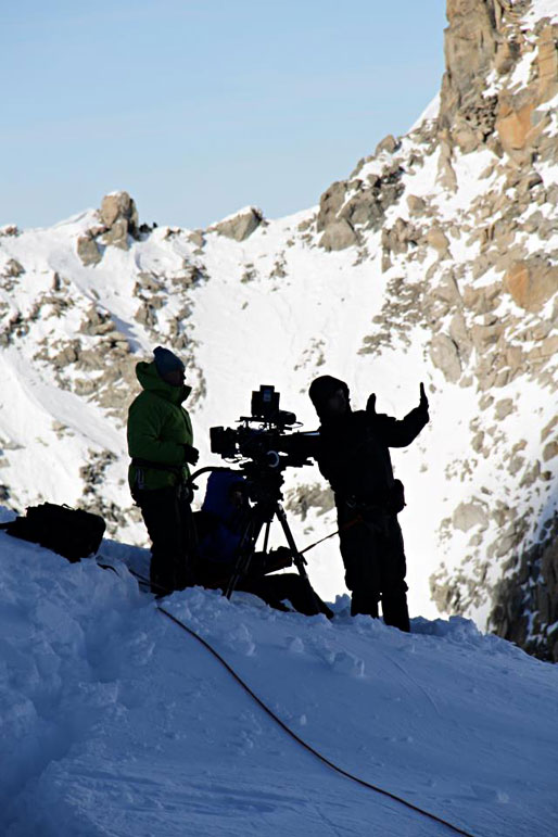 Durante el rodaje de la película "Messner"