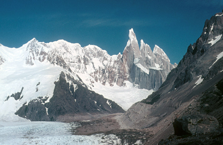 Vista del Glaciar del Torre. Foto: Colección de Eduardo Vivaldi, 1967