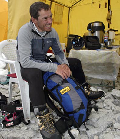 Tolo Calafat en campo base. Annapurna