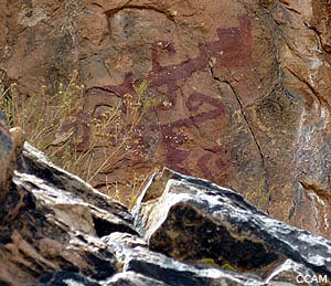 Pinturas Rupestres en las inmediaciones de Yavi, Salta.