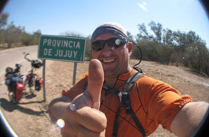 Luis Cribellati ingresando a la Prov.de Jujuy.