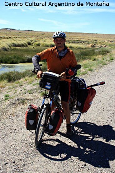 Luis Cribellati durante el camino patagónico 