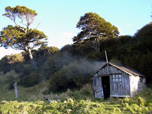 Refugio encontrado en el camino. Hacia Península Mitre, Tierra del Fuego.