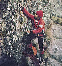 Los Gigantes, Cerro de la Cruz Córdoba, 1984. La técnica requerida para el ascenso al Cerro de la Cruz es la clásica